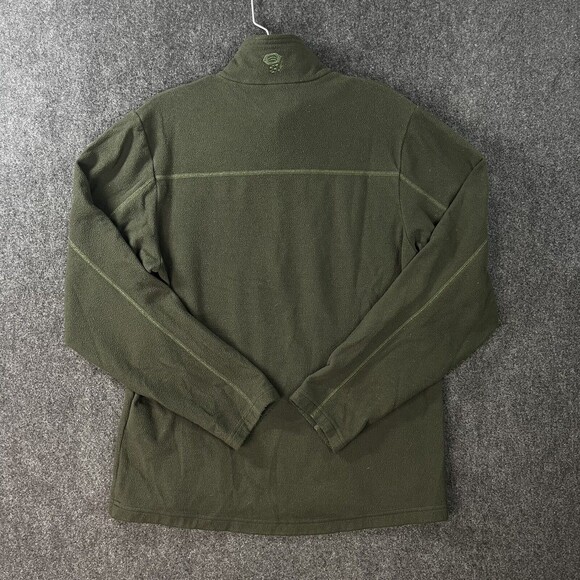 Mountain Hardwear Sweatshirt Men’s Medium Green Fleece Microchill 1/4 Zip Jacket - Picture 3 of 8